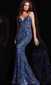 Spaghetti Strap Sequin Prom Dress